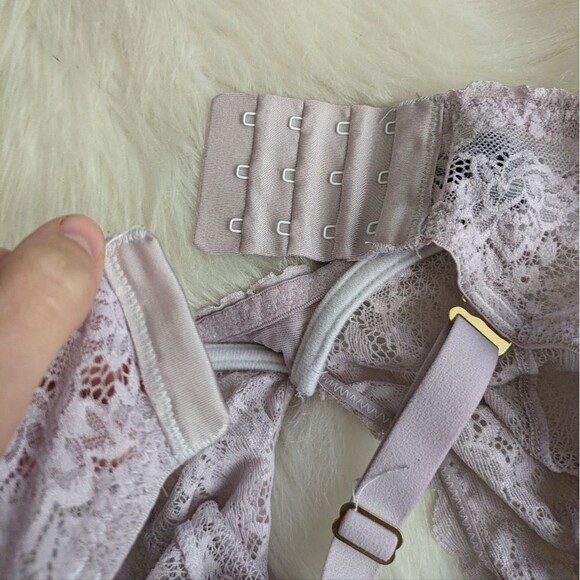 Natori sheer unlined lace purple lilac underwire bra 32DDD - Picture 2 of 10